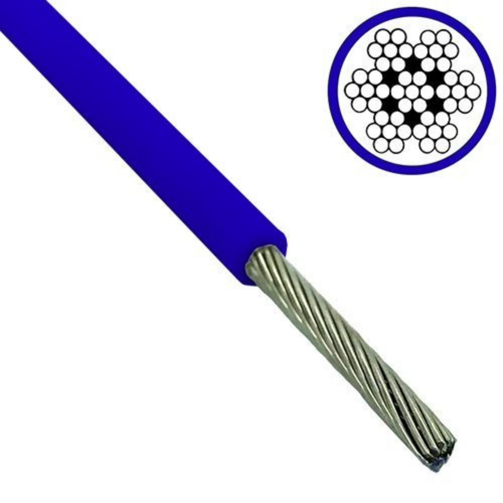 blue PVC coated galvanized steel wire rope