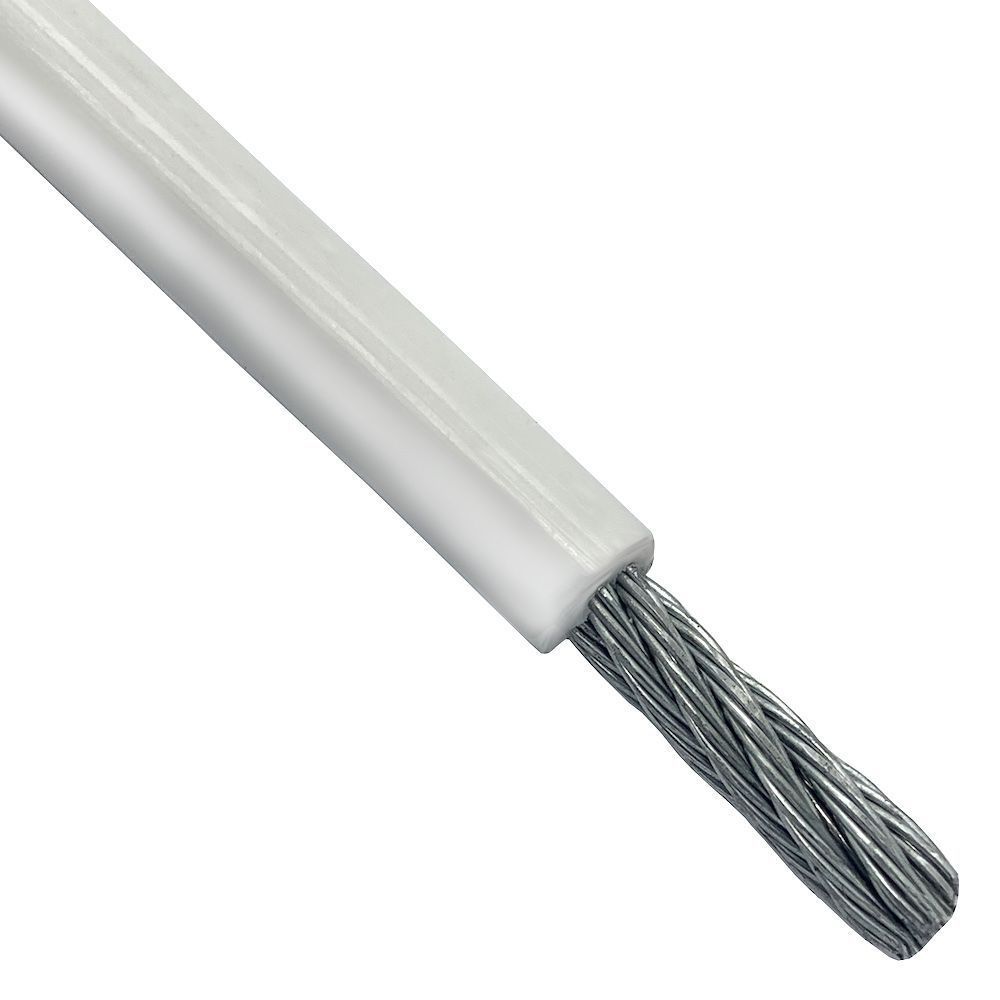 white steel wire rope PVC coated