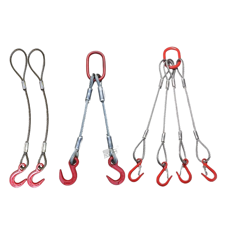 Wire rope cable sling combination