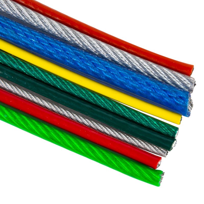 plastic cotated steel wire rope